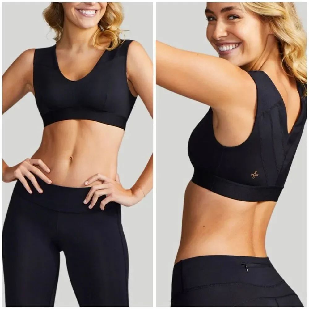 Tommie Copper 2XL Women’s Plus Size Athletic Sports Bra Black Full Sport